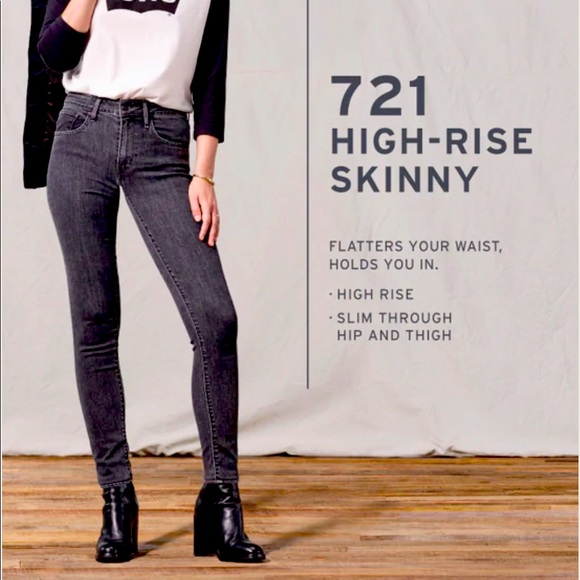 Levi’s 721 High Rise Skinny Jeans - Picture 1 of 5